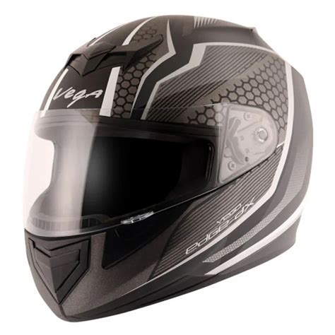 Vega Edge DX Blast Black Silver Helmet | Shop Helmets at BIKERSTORE.IN ...