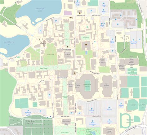 Printable Notre Dame Campus Map - Printable Templates