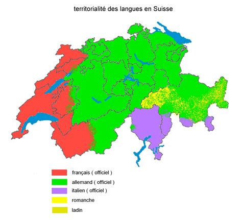 Language Map Of Switzerland | Political Map of Switzerland – CHDYRI