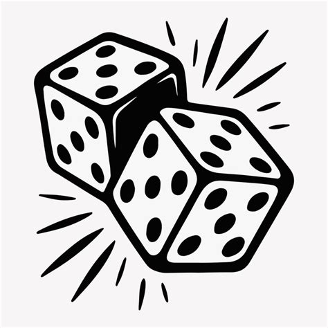 Pair of dice rolling gambling casino craps game of chance | Premium Vector