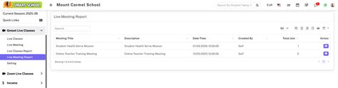 How to check Gmeet Live Meeting report? - Smart School : School ...