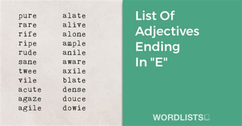 List Of Words Ending In "ite"