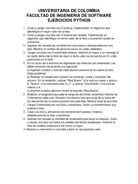 Image result for Ejercicios De Programacion Python