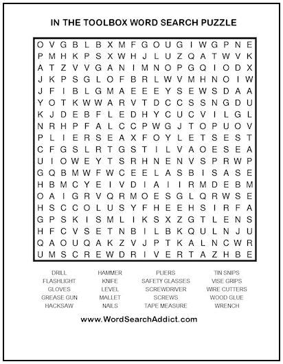 Image result for ToolBox Word Search