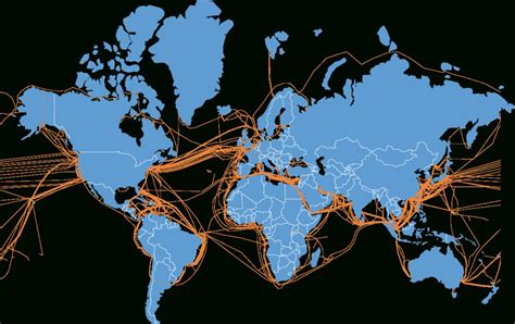 Fiber Optic Internet Map The Undersea Cables That Power The Internet At ...
