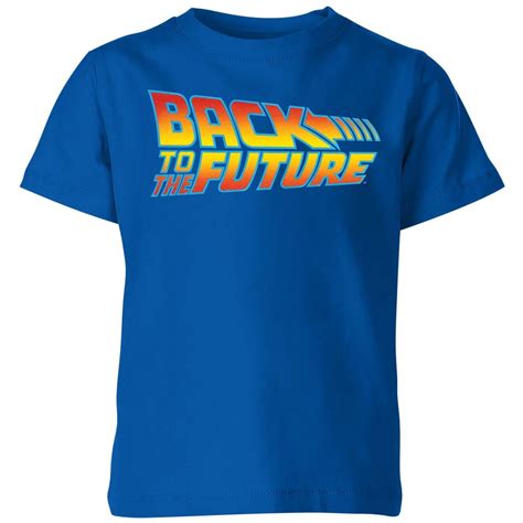 Back To The Future Classic Logo Kids' T-Shirt - Blue Clothing - Zavvi UK