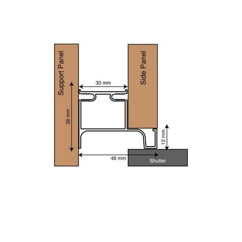 Vertical J Gola Profile with Handleless Design | Type: Handleless Gola ...