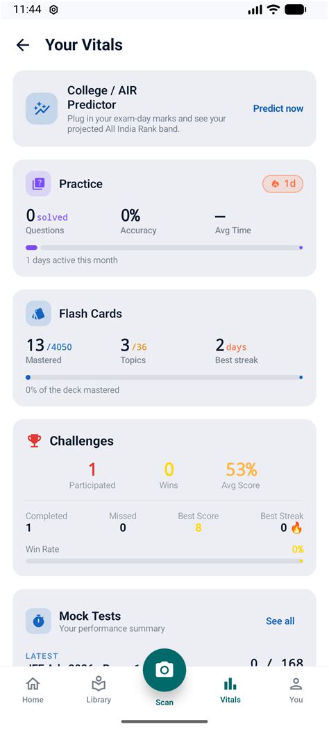Flash Cards & Vitals — SolveKar AI