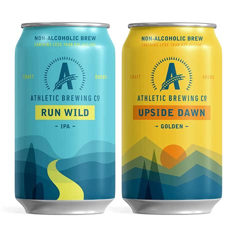 Athletic Brewing Company Run Wild and Upside Dawn Mixed Case, Craft Non ...