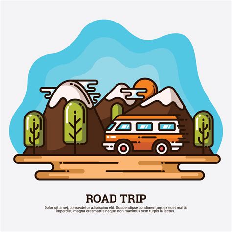 Road Trip Illustration 209185 Vector Art at Vecteezy