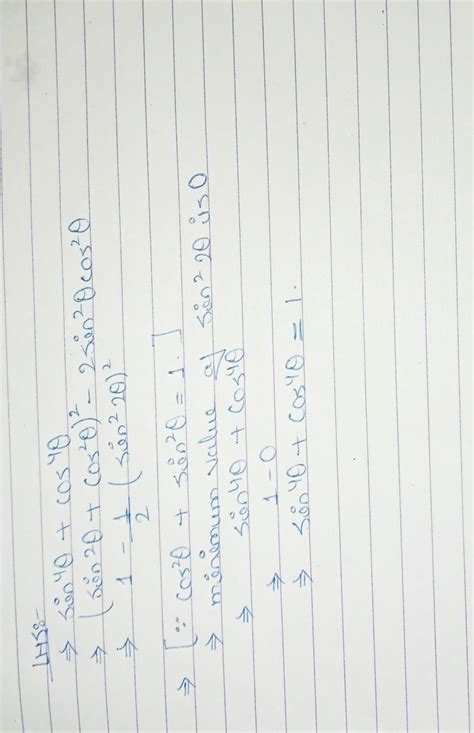 sin4theta -cos4 theta= - Brainly.in