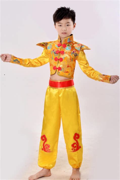 Buy Children Dragon Yangko Folk Dance Costumes Modern Hanfu Girls Boys ...