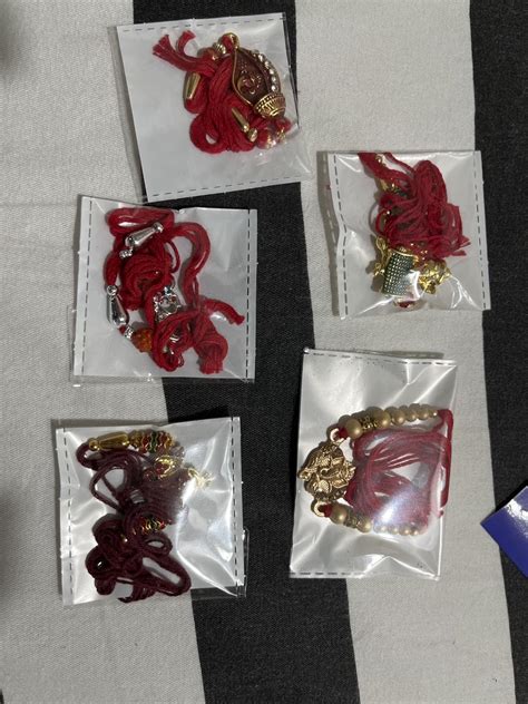 Buy Okos Gold Plated Alloy Kundan And Rudraksha Studded Rakhi Bracelet ...