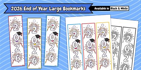 👉 2026 New Year Large Bookmarks - 2026 New Year large Bookmarks