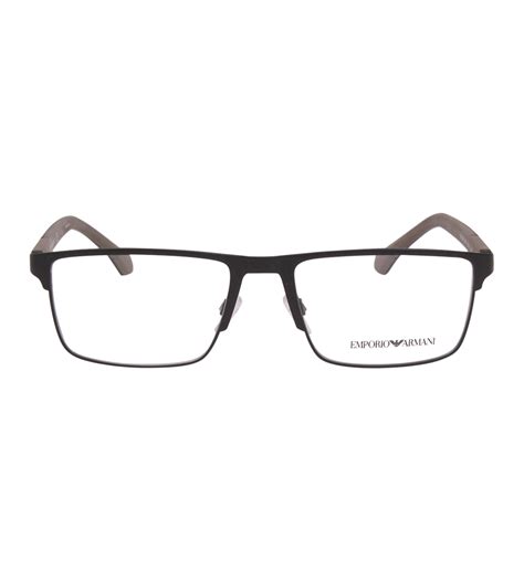 Emporio Armani Men's Black Rectangular Optical Frame