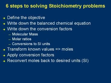 Rezultat imagine pentru Solving Stoichiometry Problems