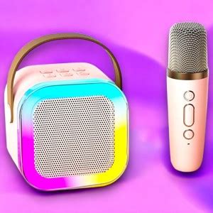 Buy Shamsa X277 wireless mic with bluetooth speaker rgb lights with ...