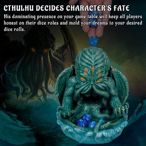 Buy Cthulhu Dice Tower Resin and Hand Painted Dice Roller with Tray ...