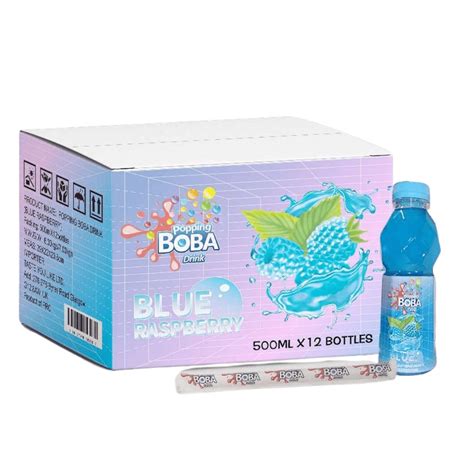 Popping Boba Drink Blue Raspberry 500ml 12 Pack - Online Wholesaler ...
