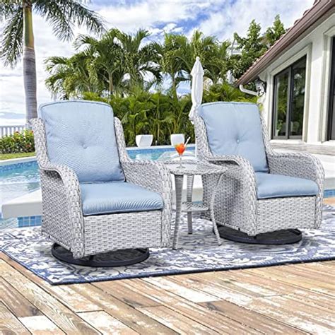 Rilyson Wicker Rocking Chair Swivel Chairs – 6 | Ubuy India