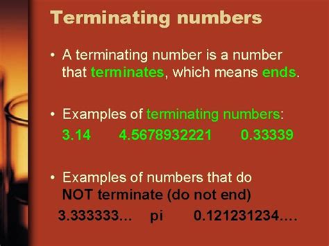 Image result for Terminating Numbers Definition
