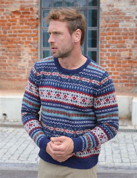 Fair Isle Sweater Pattern for Men, Fair Isle Pullover Pattern for Men ...