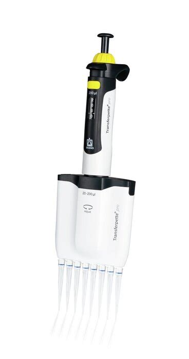 Multi-channel micropipette Transferpette® pro-8, adjustable, DE-M | BRAND