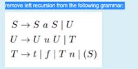 Image result for How to Remove Left Recursion From Grammar