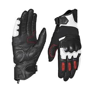 ViaTerra™ Holeshot Short Leather Mesh Motorcycle Riding Gloves | Knox ...