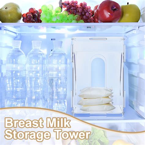 Snapklik.com : Sintuff 2 Pcs Breast Milk Storage Tower Clear Breast ...