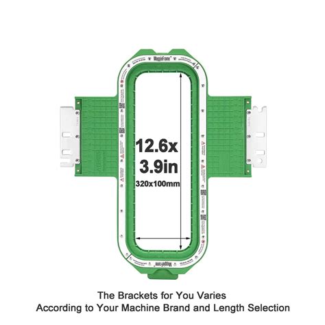 12.6" x 3.9" Magnetic Frame for Ricoma Embroidery Machines - 400mm Arm