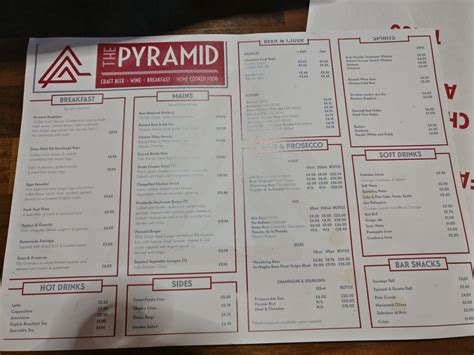 Image result for Pyramid Restaurant Menu