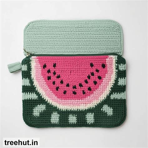 Watermelon Crochet Laptop Bag Ideas and how to make them