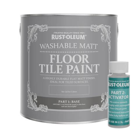 Moonstone Floor Tile Paint Matt White Washable Finish