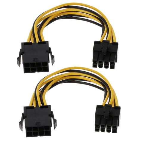 PCIe 8 Pin Extension Cable, CPU 8 Pin Female to 8(6+2) Pin Male PCI ...