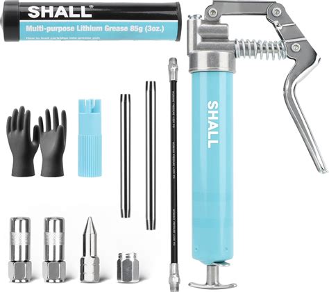 SHALL Mini Grease Gun, Small Grease Gun Kit (3.52OZ Capacity, 3000PSI ...