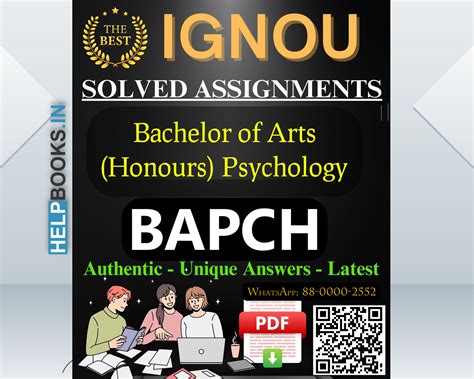 IGNOU Bachelor of Arts (Honours) Psychology (BAPCH) Assignments ...