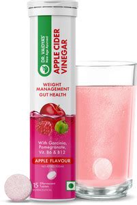 Dr. Vaidya's Apple Cider Vinegar Effervescent Tablets - With Garcinia ...