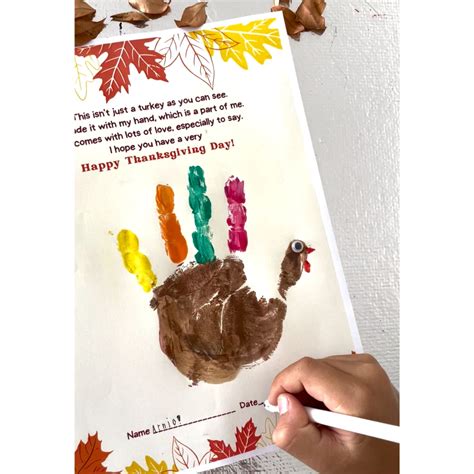 Thanksgiving Handprint Poem Art Craft Activities for Kids - Etsy