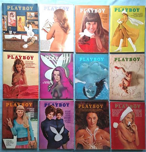 VINTAGE 1970 - PLAYBOY MAGAZINE - COMPLETE - 12 ISSUES - CENTERFOLDS ...
