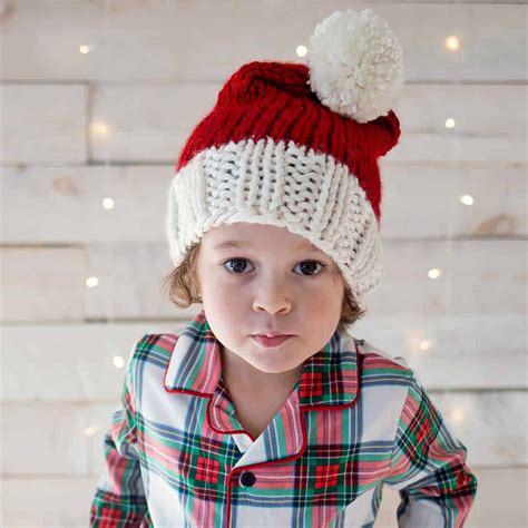 Family Santa Hats Knitting Pattern