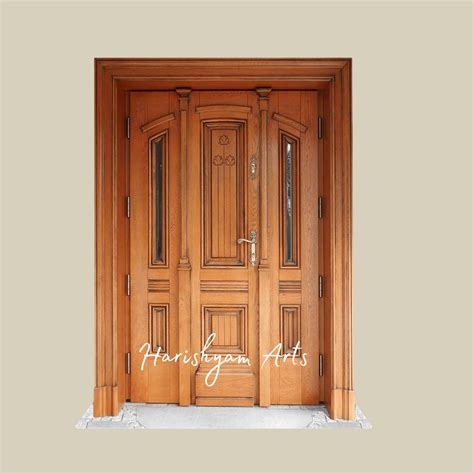 Classic Colonial Double Door – Solid Teak Main Entrance with Grand Por