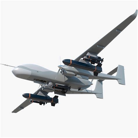Twin-Boom Unmanned Combat Aerial Vehicle Rigged 3D Model $129 - .max ...