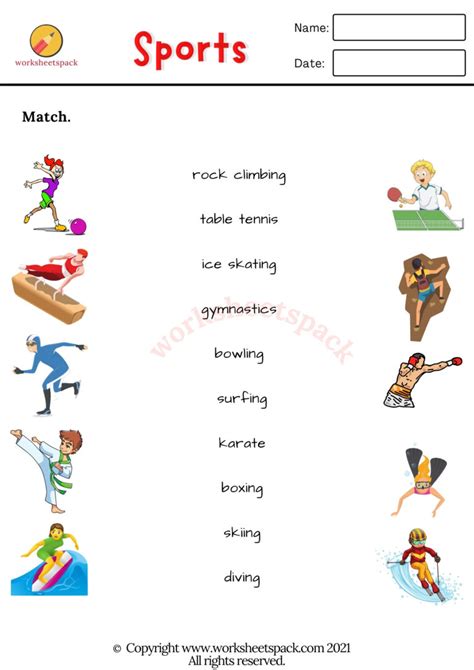 Sports. Sort Worksheet 的图像结果