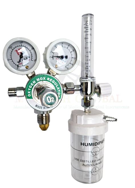 MEDITECH GLOBAL Double Gauge Single Stage Medical Oxygen Regulator (MOX ...