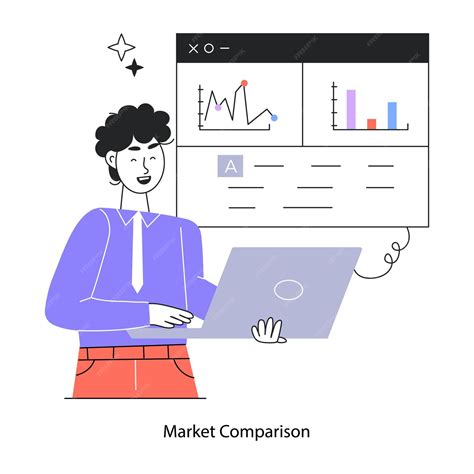 Aquí hay una mini ilustración lineal de la comparación de mercado ...