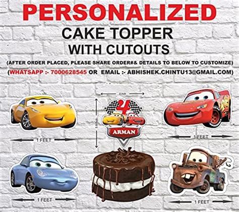 PartyToko car theme Cake Topper car theme Birthday theme Partysupplies ...