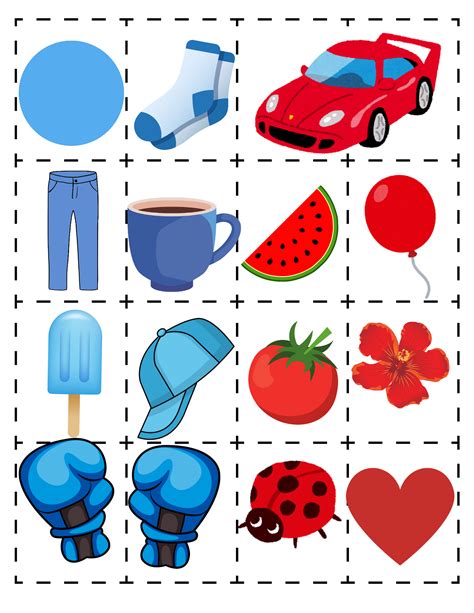 Color azul para recortar | Actividades de color azul, Objetos de color ...