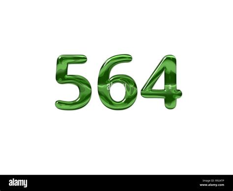 Green Number 564 isolated white background Stock Photo - Alamy