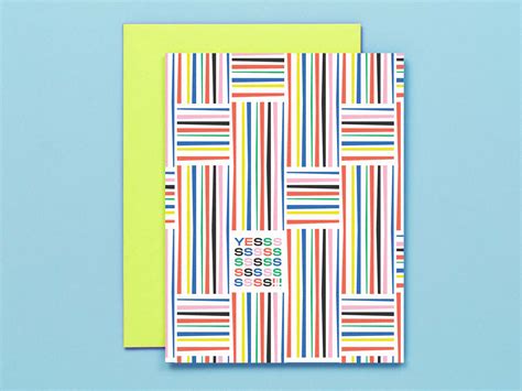 Yessss Stripes on Stripes Congrats Card – My Darlin'